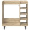 vidaXL Armário de Golfe com roda Liso Carvalho Sonoma 65 x 45 x 98 cm