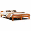 vidaXL Cama sem colch&atilde;o 140x200 cm madeira pinho maci&ccedil;a castanho-mel