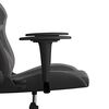 vidaXL Cadeira gaming massagens couro artificial preto e cinzento