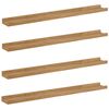 vidaXL Prateleira de Parede 4 pcs Castanho 80 x 9 x 3 cm