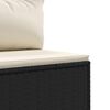 vidaXL 7 pcs conjunto lounge de jardim c/ almofad&otilde;es vime PE preto