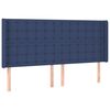 vidaXL Cama box spring c/ colch&atilde;o e LED 160x200 cm tecido azul