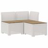 vidaXL Sof&aacute; de Jardim 3 Lugares com Almofadas visual Rattan PP Branco