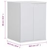 vidaXL Arm&aacute;rio p/ m&aacute;quina de lavar roupa 68,5x64,5x88 cm PVC branco