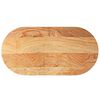 vidaXL Tampo de mesa 120x60x4 cm carvalho maci&ccedil;a oval castanho-claro