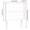 vidaXL Cabeceira cama c/ abas tecido 93x16x118/128cm cinza-acastanhado