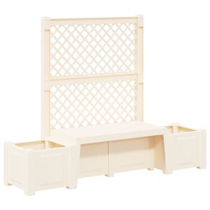 vidaXL Banco de Jardim Copenhague PP Branco