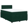 vidaXL Cama boxspring com colch&atilde;o 120x190 cm veludo verde-escuro