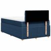 vidaXL Cama boxspring com colch&atilde;o 120x190 cm tecido azul