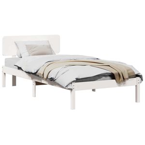 vidaXL Estrutura da Cama Branco 90 x 190 cm Madeira de Pinheiro S&oacute;lida