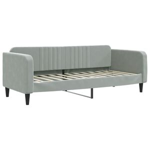 vidaXL Sof&aacute;-cama 80x200 cm veludo cinzento-claro