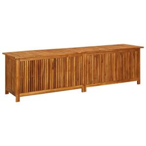 vidaXL Caixa de arruma&ccedil;&atilde;o p/ jardim 200x50x58 cm madeira ac&aacute;cia maci&ccedil;a