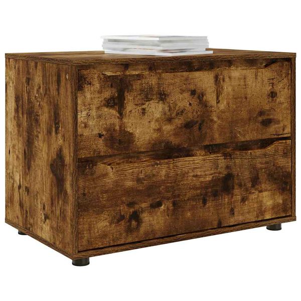 vidaXL Arm&aacute;rio de arruma&ccedil;&atilde;o Carvalho Defumado 80 x 48 x 57 cm