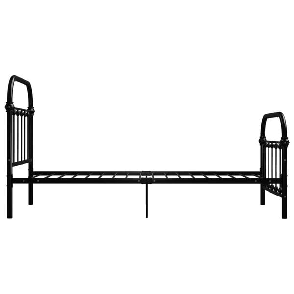 vidaXL Estrutura de cama 100x200 cm metal preto