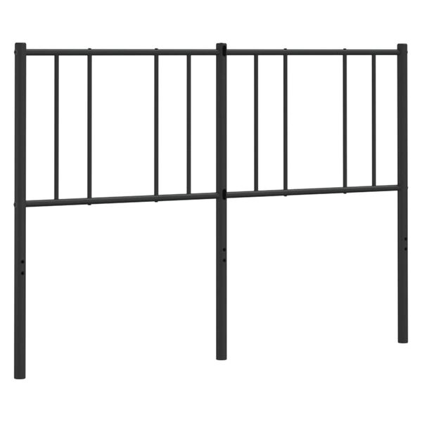 vidaXL Cabeceira de cama 135 cm metal preto