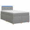 vidaXL Cama box spring com colch&atilde;o Cinzento-claro 120 x 190 cm Tecido