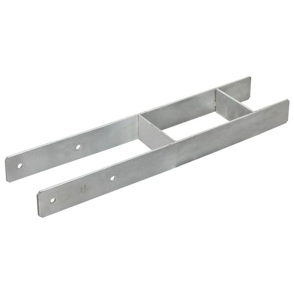 vidaXL &Acirc;ncoras de veda&ccedil;&atilde;o 6 pcs 12x6x60 cm a&ccedil;o galvanizado prateado