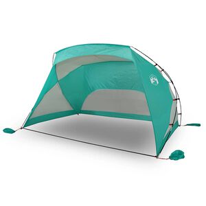 vidaXL Tenda de praia 274x178x170/148 cm poli&eacute;ster 185T verde-mar