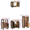 vidaXL Conjunto de M&oacute;veis para Banheiro 4 pcs Madeira de manga maci&ccedil;a