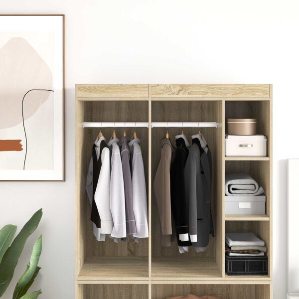 vidaXL Viga de Closet 12 pcs Prateado 764 x 15 x 29 mm