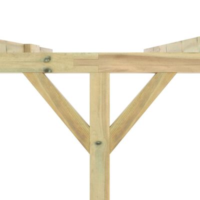 vidaXL Pérgola de alpendre 6x3x2,1 m madeira