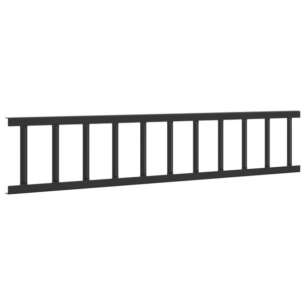 vidaXL Guarda de Neve para Telhado Preto 600 x 2,5 x 20 cm A&ccedil;o