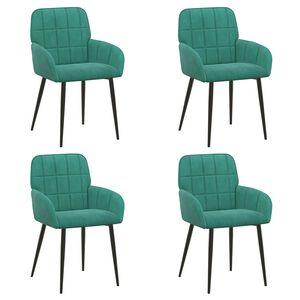 vidaXL Cadeiras de Jantar 4 unid. Veludo Turquesa 56.5 x 50 x 85 cm