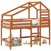 vidaXL Estrutura de cama loft Castanho Cera 90 x 190 cm