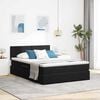 vidaXL Cama com Armazenamento com colch&atilde;o Preto 140 x 190 cm Veludo