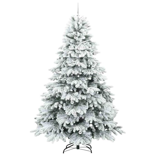 vidaXL &Aacute;rvore de Natal Artificial com 300 LEDs Branco 240 cm PE e PVC