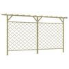 vidaXL Cerca de treli&ccedil;a para jardim com p&eacute;rgola no topo madeira