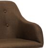 vidaXL Cadeiras de jantar girat&oacute;rias 4 pcs tecido castanho