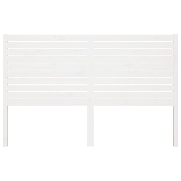 vidaXL Cabeceira de cama 186x4x100 cm pinho maci&ccedil;o branco