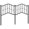 vidaXL Cabeceira de substitui&ccedil;&atilde;o 135 cm metal preto