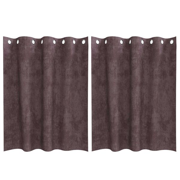 vidaXL Cortinas de Veludo 2 pcs Castanho 140 x 140 cm Veludo