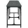 vidaXL Banco de jantar 124x32x45 cm a&ccedil;o e tecido cinzento-escuro