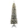vidaXL Árvore Natal artificial c/ 300 luzes LED e flocos de neve 210cm