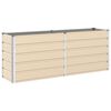 vidaXL Floreira Ivory 195 x 50 x 75 cm A&ccedil;o Galvanizado