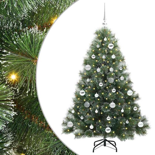 vidaXL &Aacute;rvore de Natal Artificial com 150 LEDs Verde 150 cm PE e PVC