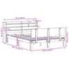 vidaXL Estrutura da Cama 2 pcs Marrom Cera Madeira de Pinho S&oacute;lido