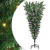 vidaXL &Aacute;rvore de Natal Artificial Iluminada de Cabe&ccedil;a para Baixo com Conjunto de Bolas