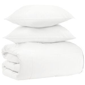 vidaXL Conjunto de Edredom 3 unid. Branco Bambu