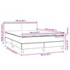 vidaXL Cama box spring c/ colch&atilde;o e LED 160x210 cm veludo cinzento-claro