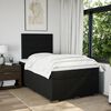 vidaXL Cama boxspring com colch&atilde;o 120x190 cm tecido preto