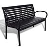 vidaXL Banco de jardim 125 cm a&ccedil;o e WPC preto