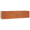 vidaXL Canteiro de jardim 320x80x77 cm a&ccedil;o corten cor enferrujado