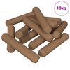 vidaXL Dowels de madeira 18000 pcs Castanho Madeira maci&ccedil;a