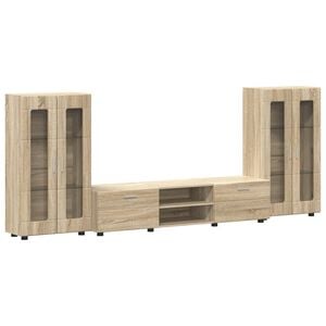 vidaXL Conjunto de m&oacute;vel de TV FLORIN 3 unid. Carvalho Sonoma
