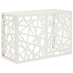 vidaXL Capa de Ar Condicionado Branco 90 x 40 x 60 cm A&ccedil;o