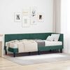 vidaXL Estrutura de Cama de Canto com Colch&atilde;o 2 pcs Verde Veludo